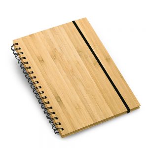 Caderno com capa em bambu blo2042