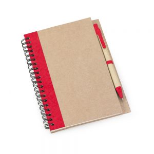 Caderneta capa reciclada blo2076 vermelha